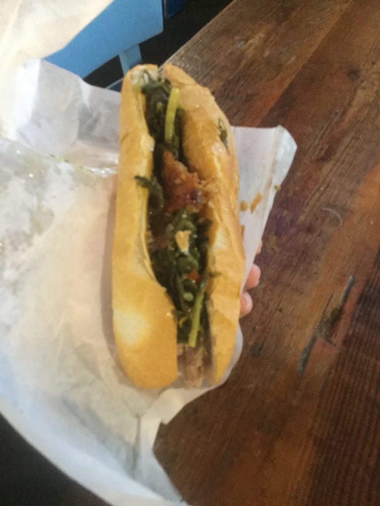 eat pray greg porchetta sandwich